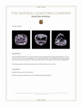 5.70 Ct. Purplish Pink Kunzite from Afghanistan Appraisal
