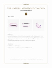 4.51 Ct. Pink Kunzite from Afghanistan Appraisal