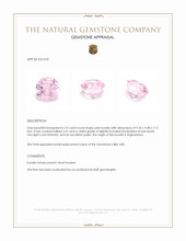 4.10 Ct. Kunzite from Afghanistan Appraisal