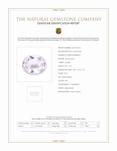 4.32 Ct. Pinkish Purple Kunzite from Afghanistan Scan Report