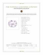 4.32 Ct. Pinkish Purple Kunzite from Afghanistan Scan Report