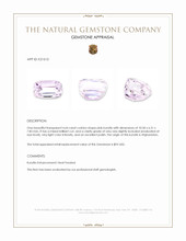 4.64 Ct. Pink Kunzite from Afghanistan Appraisal
