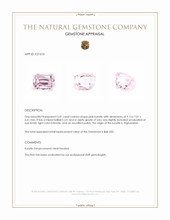 3.41 Ct. Pink Kunzite from Afghanistan Appraisal