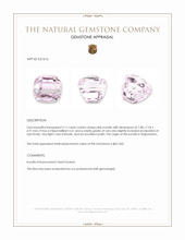 3.11 Ct. Kunzite from Afghanistan Appraisal