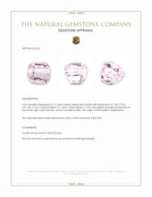 3.11 Ct. Pink Kunzite from Afghanistan Appraisal
