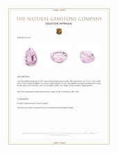 3.87 Ct. Pink Kunzite from Afghanistan Appraisal