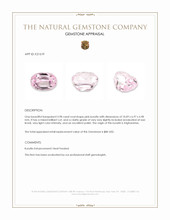 3.98 Ct. Kunzite from Afghanistan Appraisal