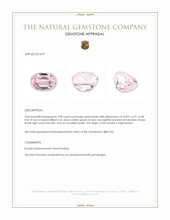 3.98 Ct. Kunzite from Afghanistan Appraisal