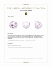3.49 Ct. Kunzite from Afghanistan Appraisal