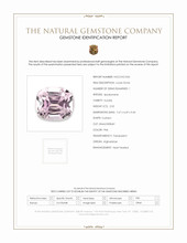 2.02 Ct. Pink Kunzite from Afghanistan Scan Report