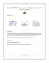 2.59 Ct. Purplish Pink Kunzite from Afghanistan Appraisal