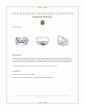 2.78 Ct. Kunzite from Afghanistan Appraisal