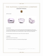 2.02 Ct. Pinkish Purple Kunzite from Afghanistan Appraisal
