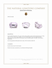 1.99 Ct. Kunzite from Afghanistan Appraisal