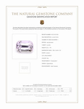 2.02 Ct. Pinkish Purple Kunzite from Afghanistan Scan Report