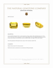18.31 Ct. Yellow Citrine from Brazil Appraisal