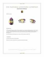 4.50 Ct. Bi Color Ametrine from Madagascar Appraisal