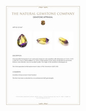 5.62 Ct. Bi Color Ametrine from Madagascar Appraisal