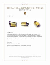 6.58 Ct. Bi Color Ametrine from Madagascar Appraisal