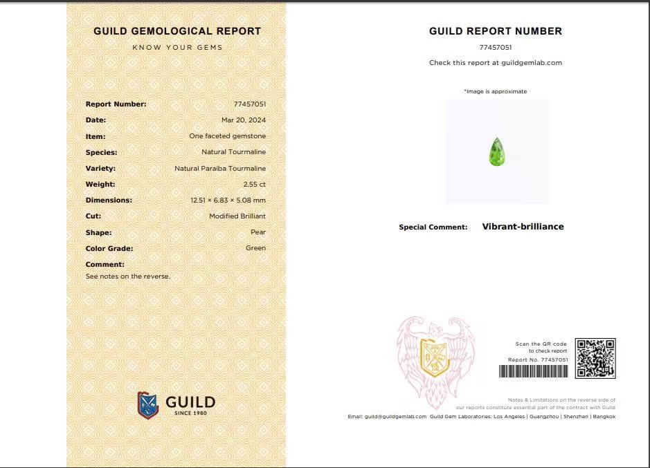 2.55 Ct. Paraiba Tourmaline from Mozambique