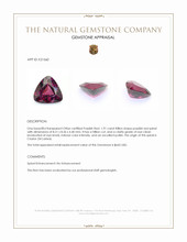 1.91 Ct. Purplish Pink Spinel from Ceylon (Sri Lanka) Appraisal