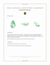 1.29 Ct. Green Paraiba Tourmaline from Mozambique Appraisal