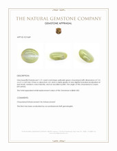 1.21 Ct. Yellowish Green Cabochon Chrysoberyl from Ceylon (Sri Lanka) Appraisal
