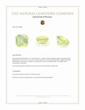 1.07 Ct. Greenish Yellow Chrysoberyl from Tanzania Appraisal