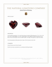 1.23 Ct. Garnet from Ceylon (Sri Lanka) Appraisal