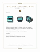 2.51 Ct. Tourmaline from Brazil Appraisal