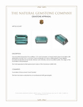 2.53 Ct. Tourmaline from Mozambique Appraisal