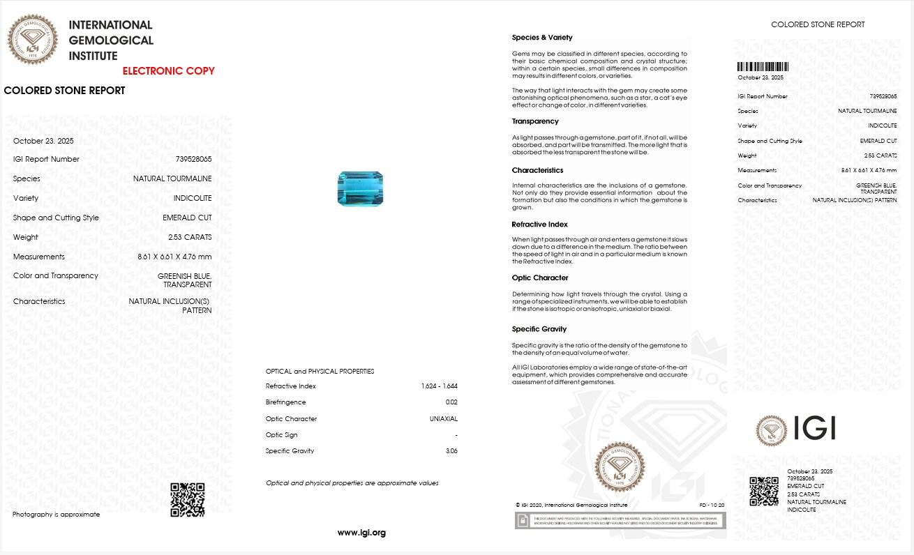 2.53 Ct. Tourmaline from Mozambique