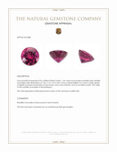 1.66 Ct. Purplish Pink Tourmaline from Mozambique Appraisal