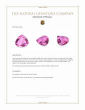 8.48 Ct. Purplish Pink Tourmaline from Mozambique Appraisal
