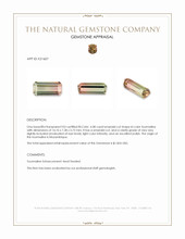 6.08 Ct. Tourmaline from Mozambique Appraisal