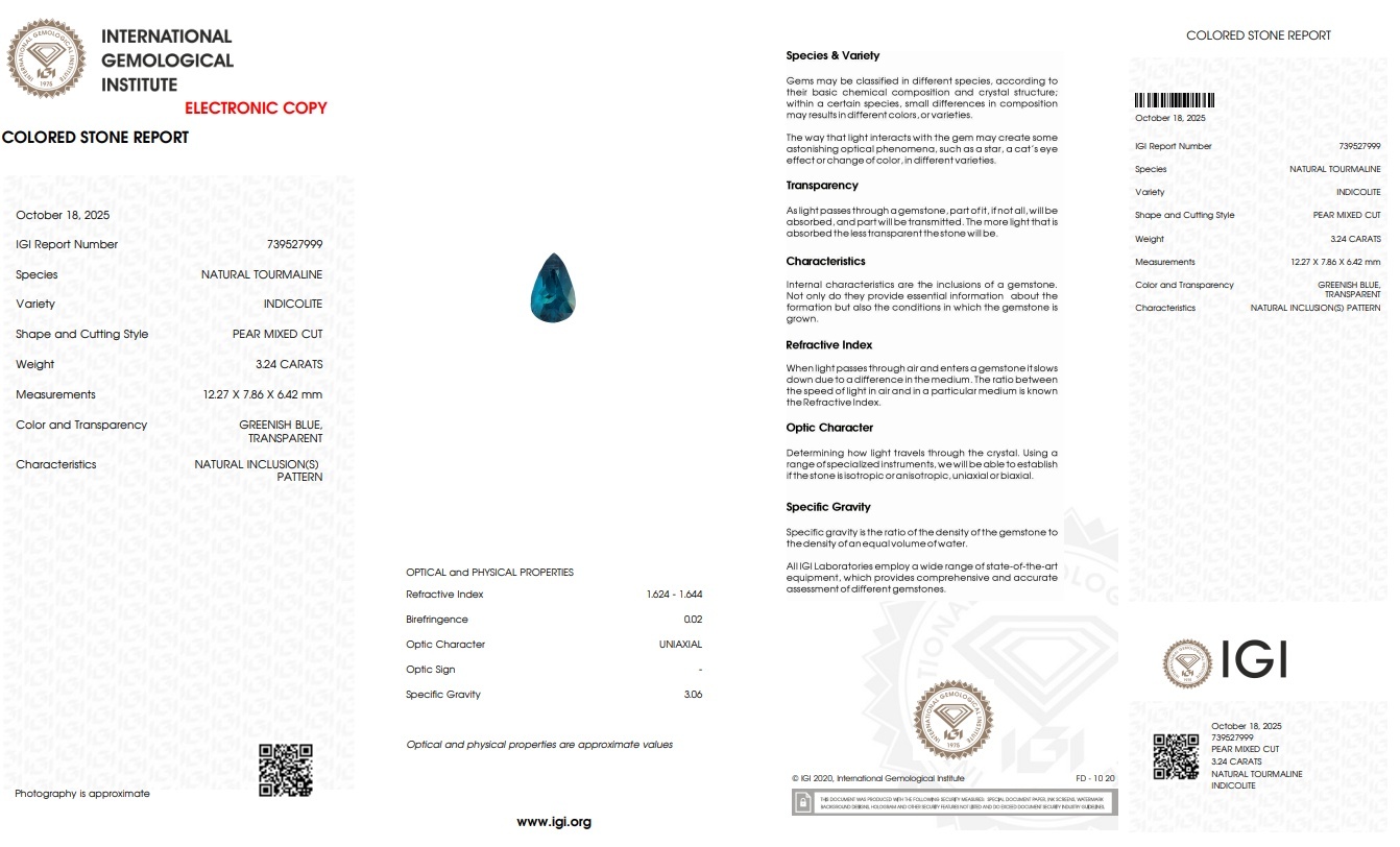 3.24 Ct. Tourmaline from Mozambique