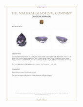 1.27 Ct. Pinkish Purple Spinel from Ceylon (Sri Lanka) Appraisal