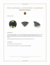 1.61 Ct. Green Zircon from Ceylon (Sri Lanka) Appraisal