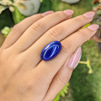 23.55 Ct. Cabochon Lapis from Afghanistan Life Style