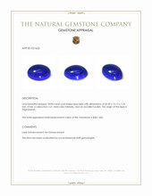 18.84 Ct. Cabochon Lapis from Afghanistan Appraisal