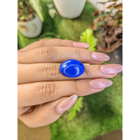 18.84 Ct. Cabochon Lapis from Afghanistan Life Style