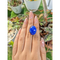 18.84 Ct. Cabochon Lapis from Afghanistan Life Style
