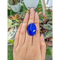 32.27 Ct. Cabochon Lapis from Afghanistan Life Style