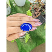 32.27 Ct. Cabochon Lapis from Afghanistan Life Style