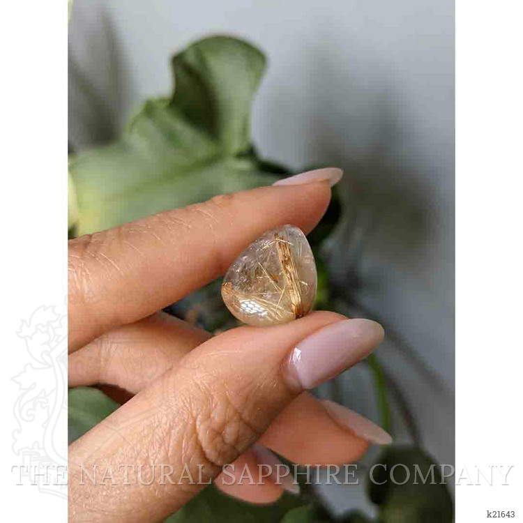 14.61 Ct. Cabochon Rutilated Quartz from Madagascar