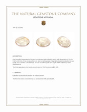 6.96 Ct. Cabochon Rutilated Quartz from Madagascar Appraisal