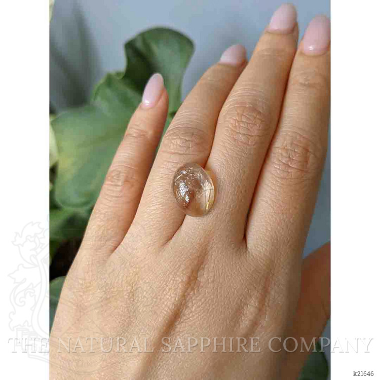 6.96 Ct. Cabochon Rutilated Quartz from Madagascar