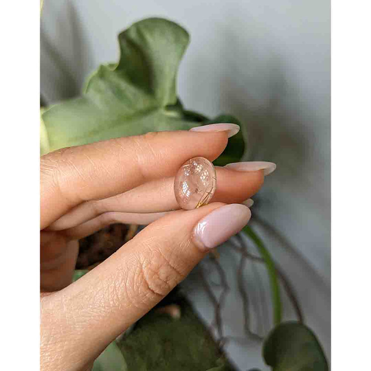 6.96 Ct. Cabochon Rutilated Quartz from Madagascar