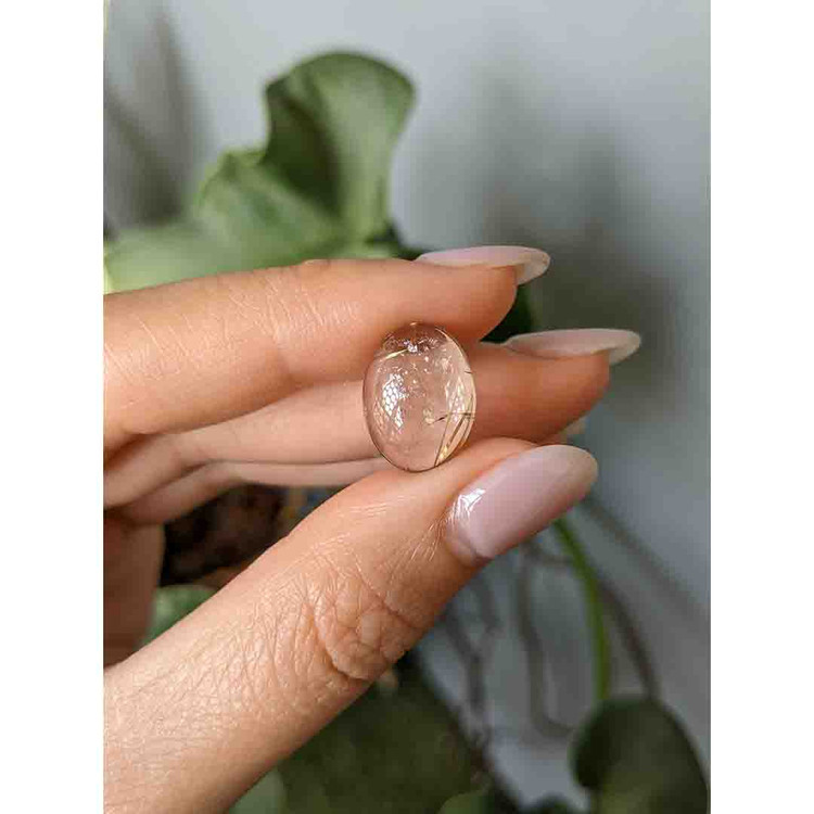 6.96 Ct. Cabochon Rutilated Quartz from Madagascar