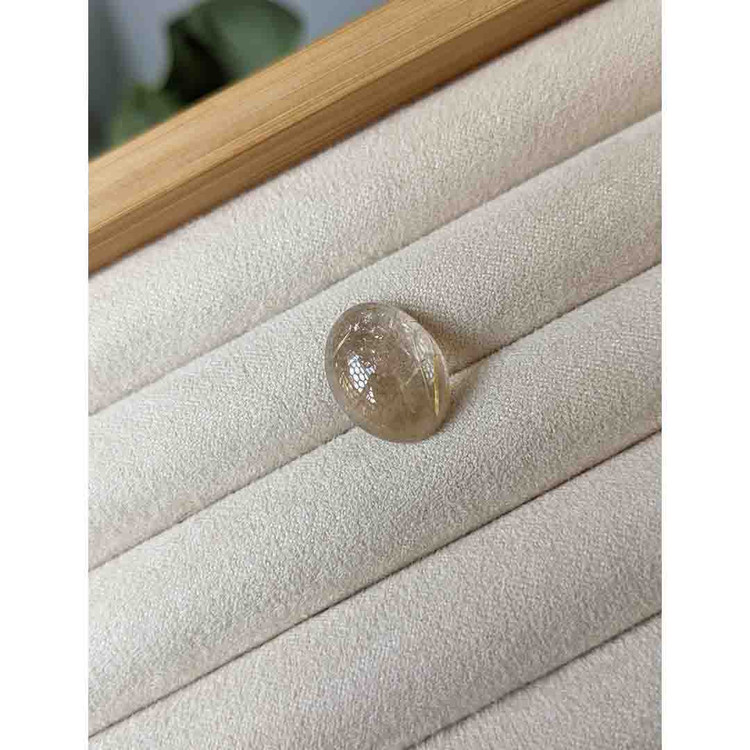 6.96 Ct. Cabochon Rutilated Quartz from Madagascar